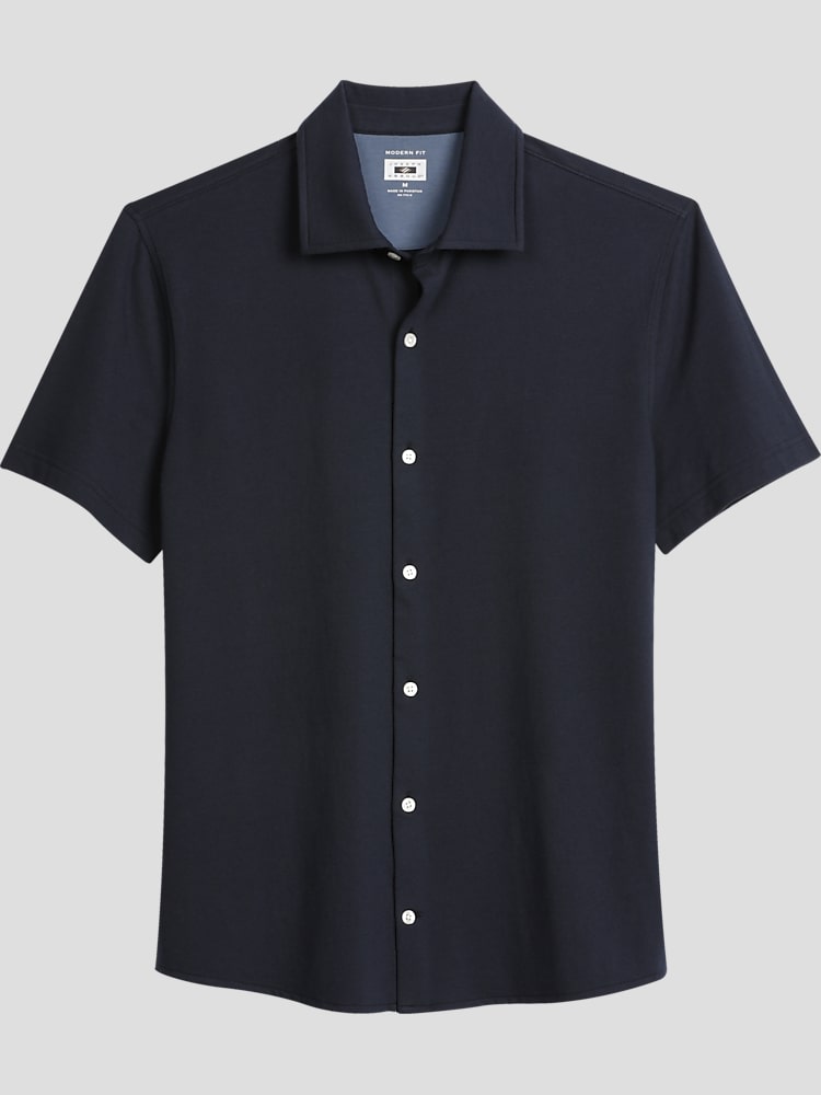 Joseph Abboud Modern Fit Knit Sport Shirt Casual Button Up Shirts Men s Wearhouse