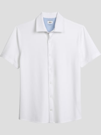 Slim Fit Knit Button Up Shirt