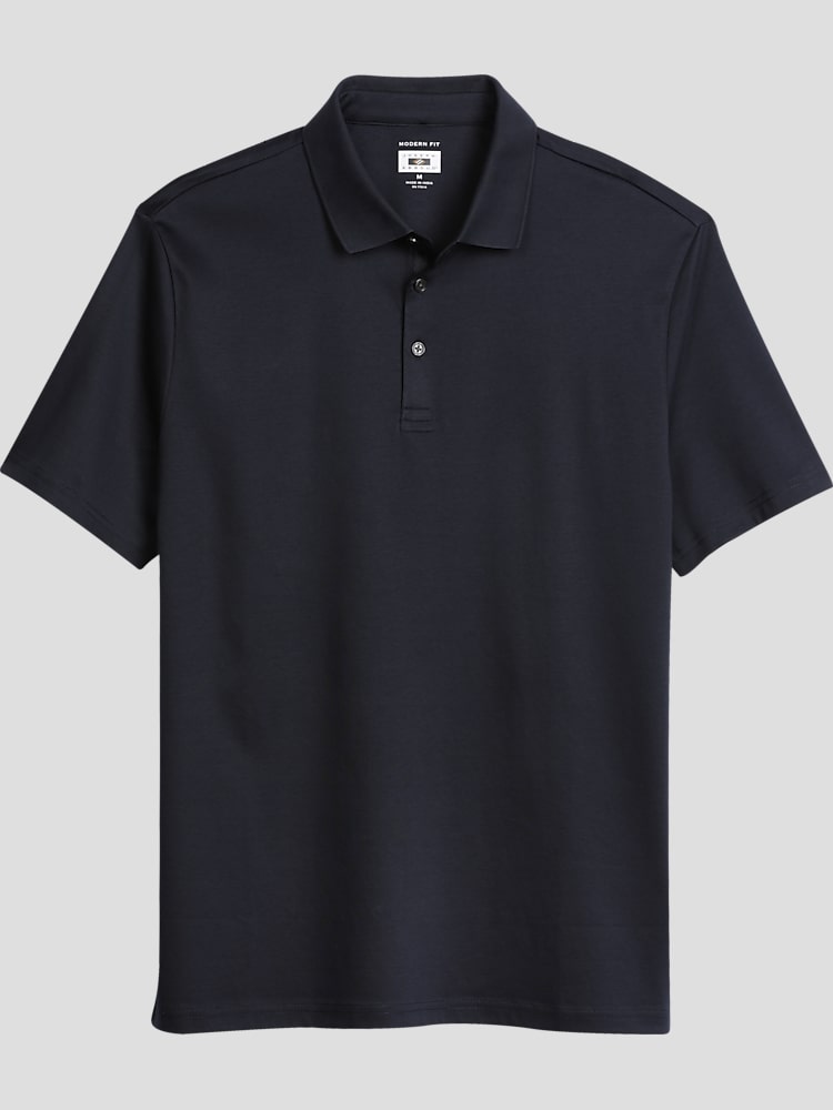 Joseph Abboud Modern Fit Luxe Cotton Polo, Navy - Blue | Polo
