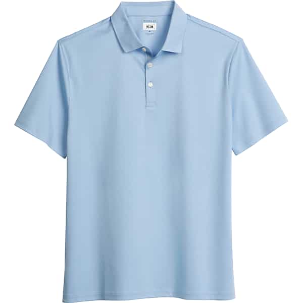 Joseph Abboud Men's Modern Fit Luxe Cotton Polo Lt Blue - Size: XL