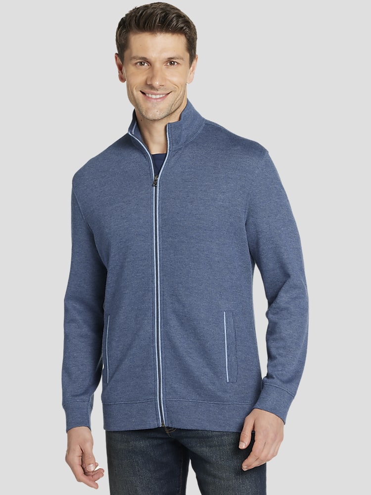 Joseph Abboud Modern Fit Full Zip Performance Sweater Sweaters Men s Wearhouse