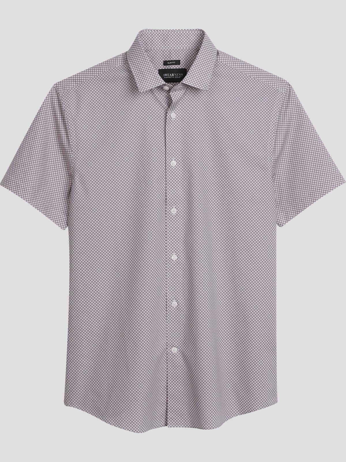 Awearness Kenneth Cole Slim Fit Circles and Squares Sport Shirt