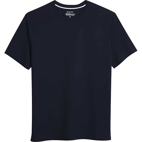 Awearness Kenneth Cole Men's Slim Fit Performance Tech Crewneck T-Shirt Navy - Size: Medium