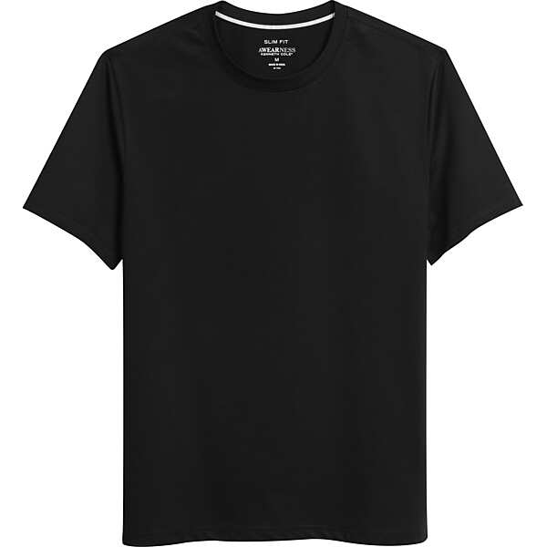Awearness Kenneth Cole Big & Tall Men's Slim Fit Performance Tech Crewneck T-Shirt Black - Size: 2X