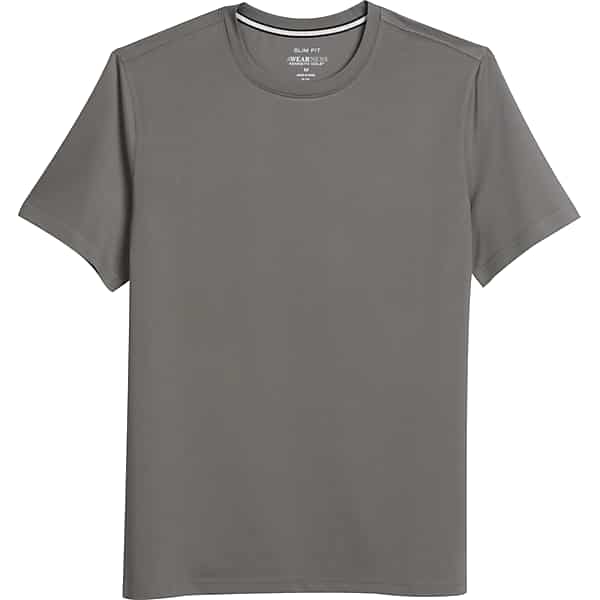 Awearness Kenneth Cole Men's Slim Fit Performance Tech Crewneck T-Shirt Med Grey - Size: Large