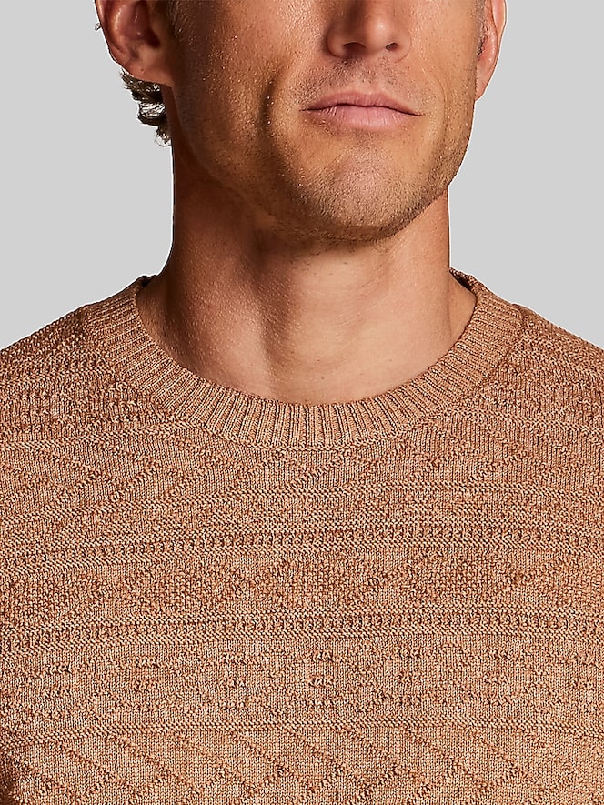 Weatherproof Vintage Textured Pattern Crewneck Sweater