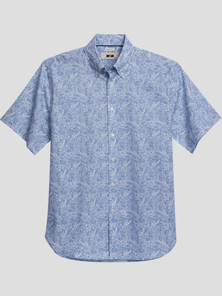 Men's wearhouse short sleeve dress shirts top
