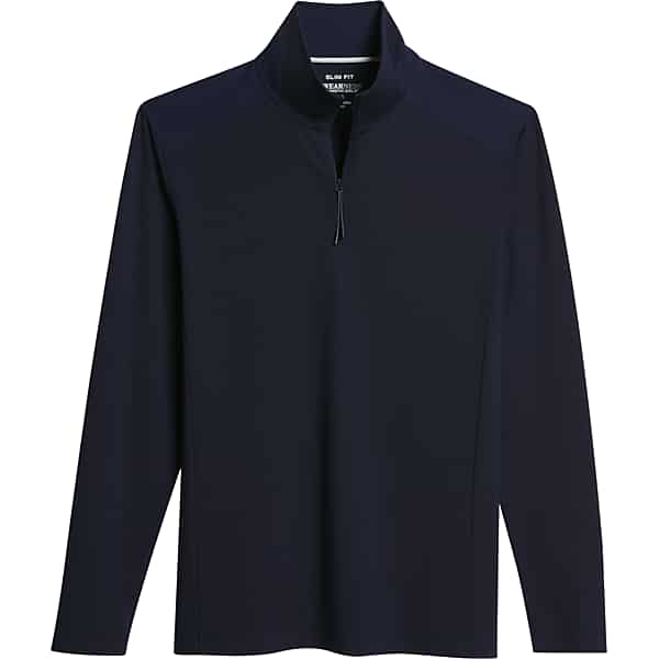 Awearness Kenneth Cole Men's Slim Fit 1/4-Zip Sweater Navy - Size: Small