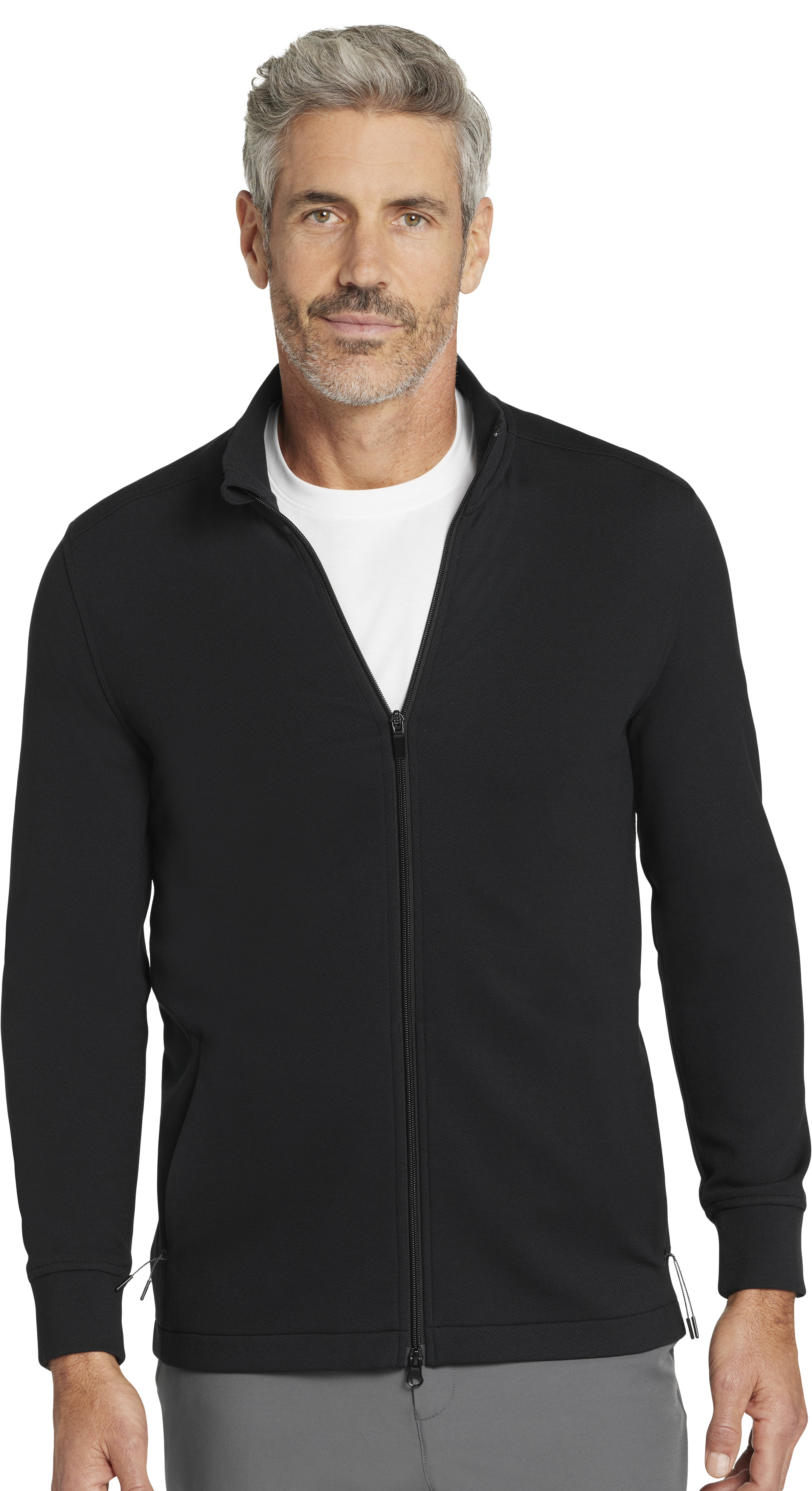 Slim Fit Full Zip Performance Sweater