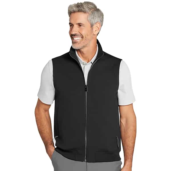 Awearness Kenneth Cole Men's Slim Fit Performance Full Zip Vest Black - Size: 4XLT TMW6R2L51002