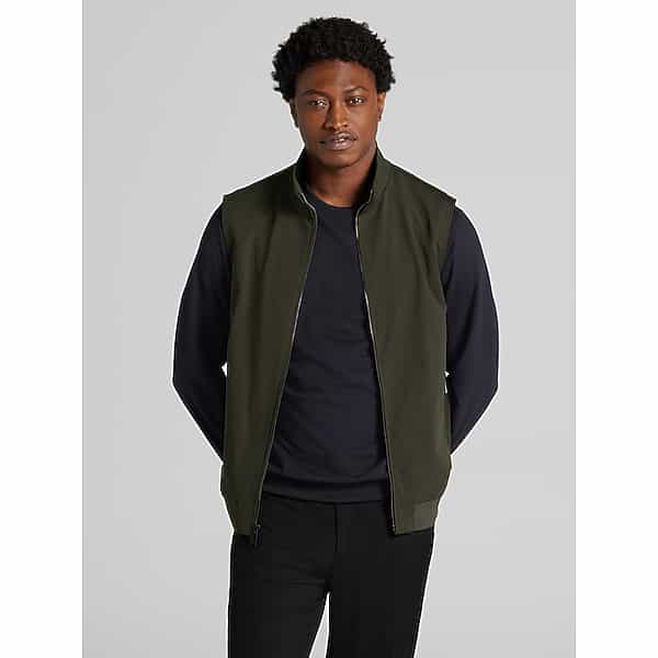 Awearness Kenneth Cole Big & Tall Men's Modern Fit Performance Full Zip Vest Rosin - Size: 2XLT