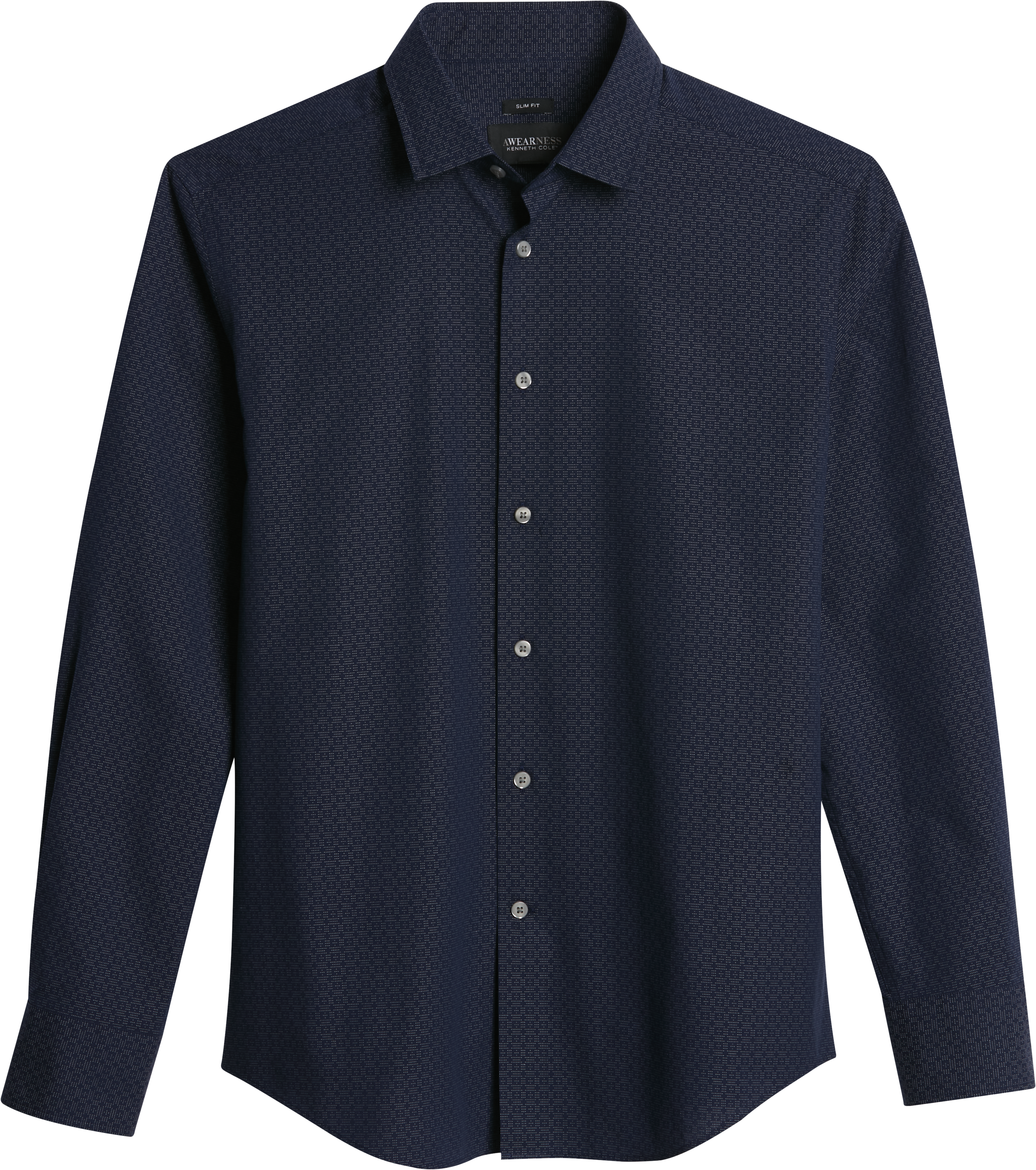 Slim Fit Square Pin Dots Sport Shirt