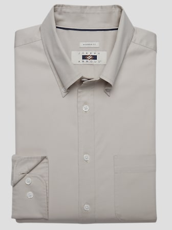 Slim Fit Knit Button Up Shirt