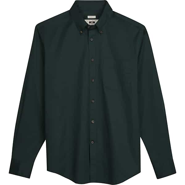Joseph Abboud Men's Modern Fit Twill Button Up Shirt Pine - Size: Small TMW6R4410024