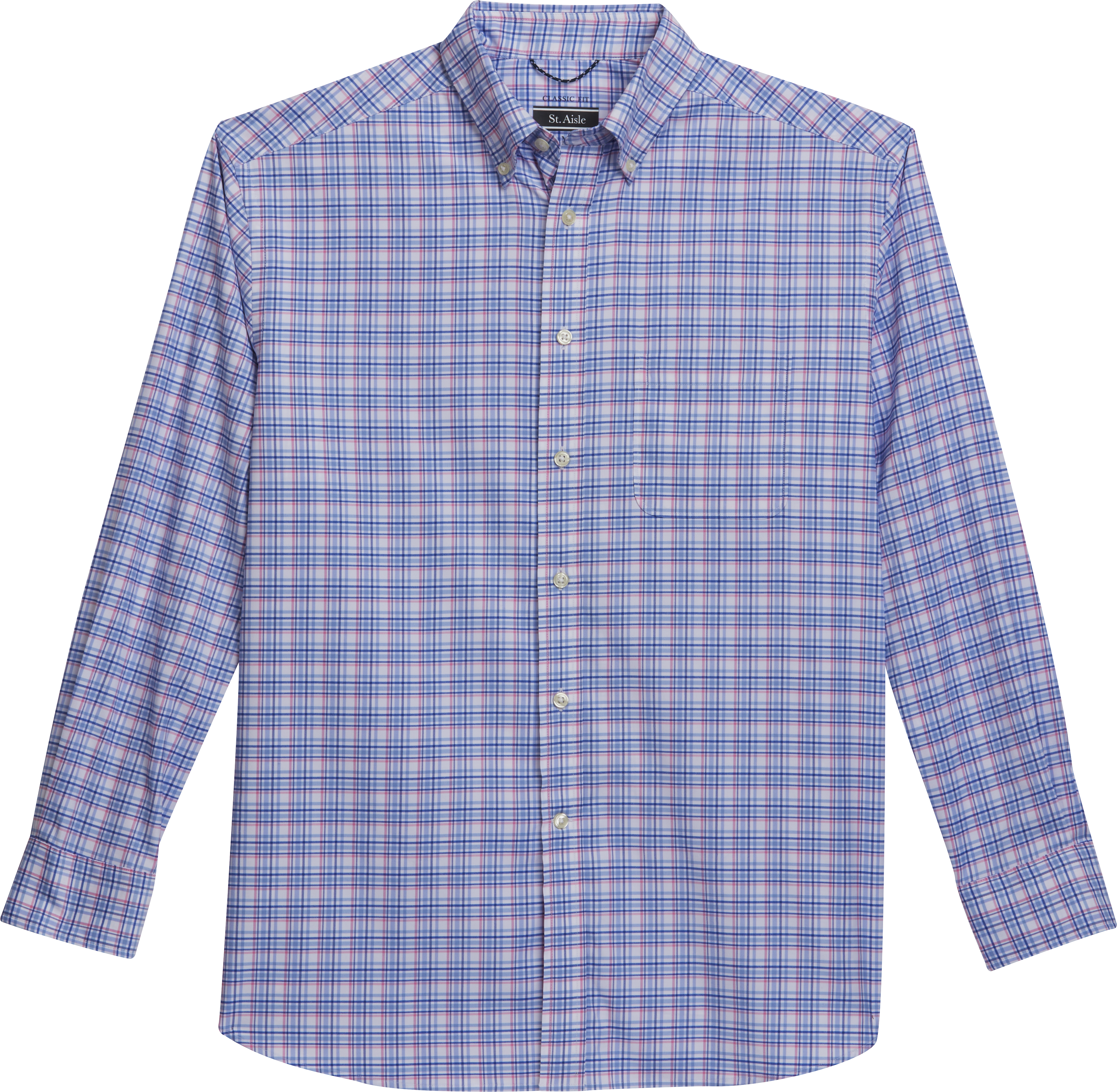 Classic Fit Medium Check Sport Shirt