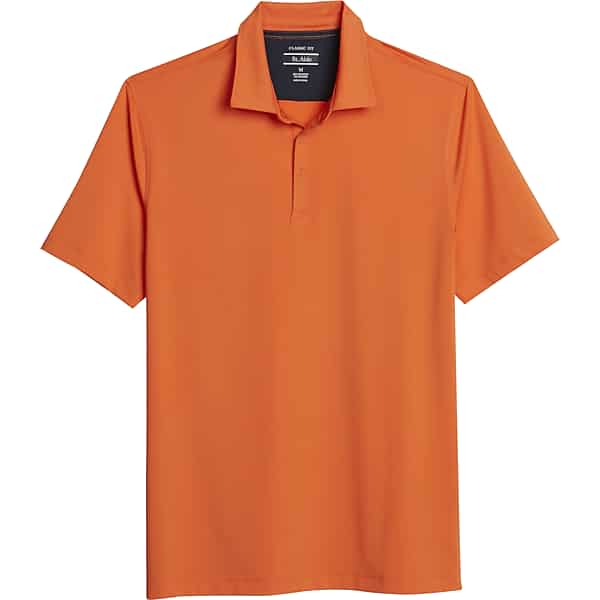 St. Aisle Men's Classic Fit Solid Performance Polo Orange - Size: Large