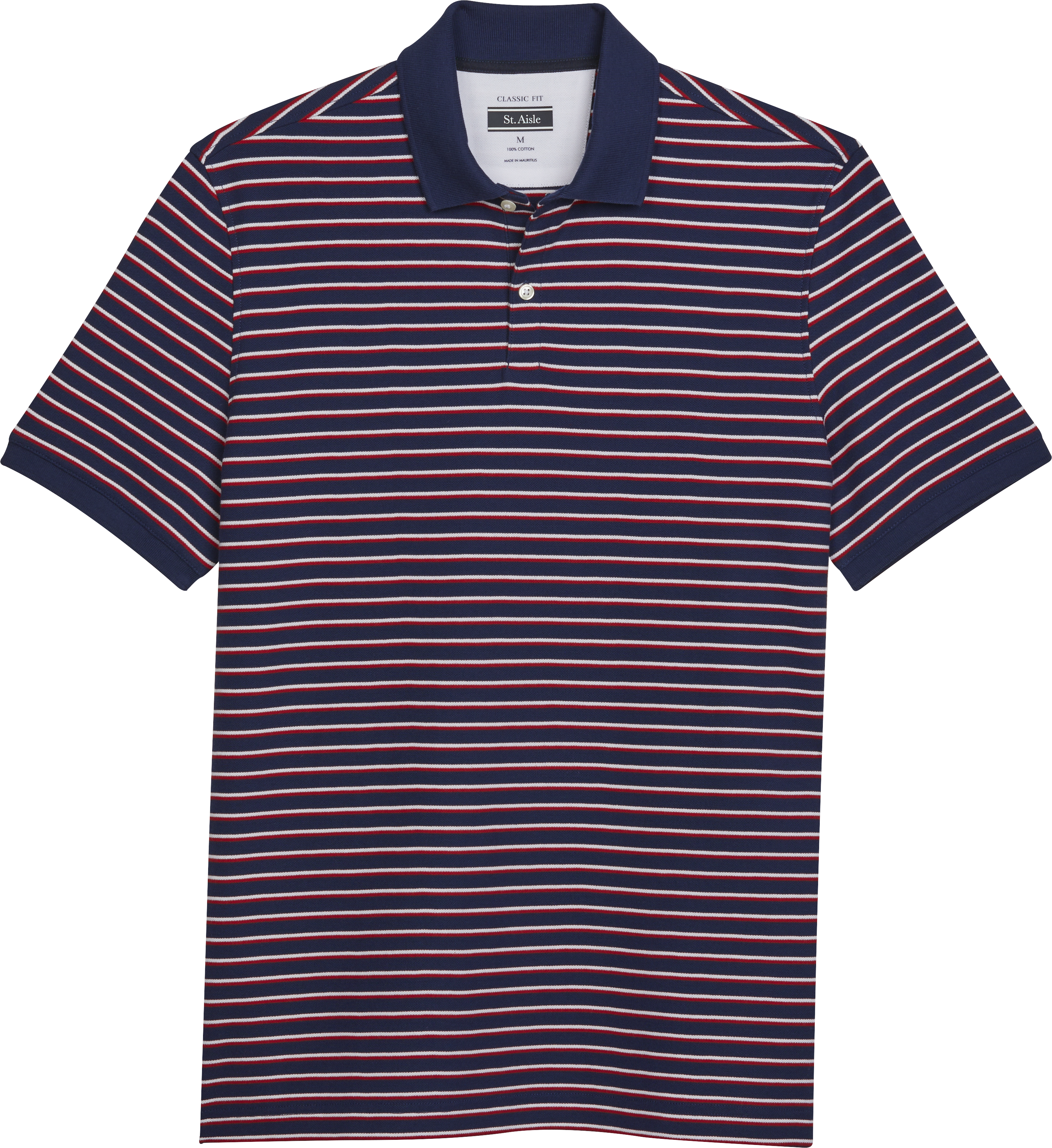 Stripe Pique Polo Shirt