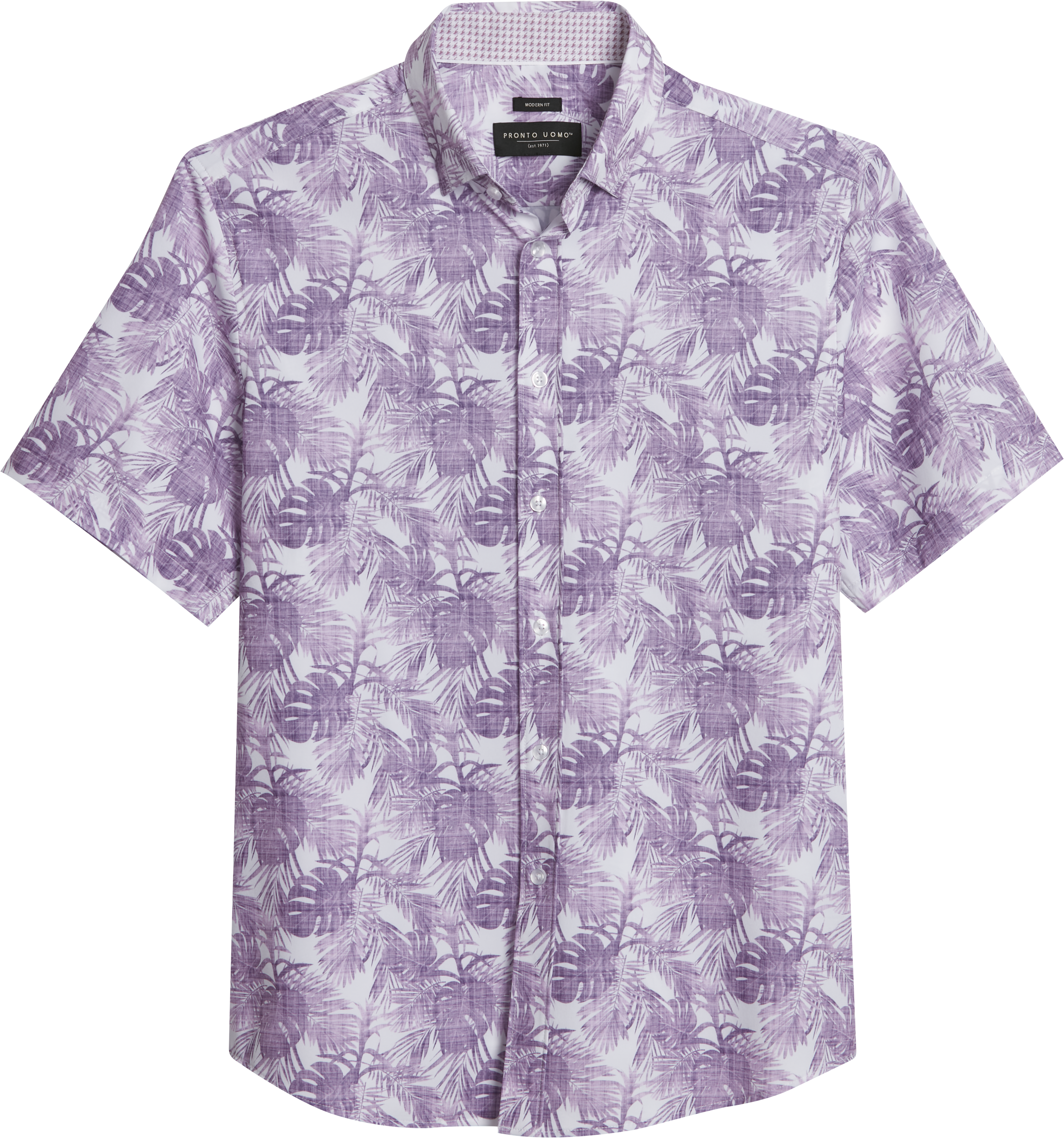 Pronto Uomo Modern Fit Tropical Short Sleeve Sport Shirt | Sport Shirts |  Men's Wearhouse