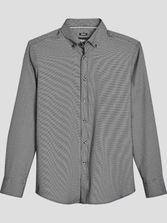 Slim Fit Knit Button Up Shirt
