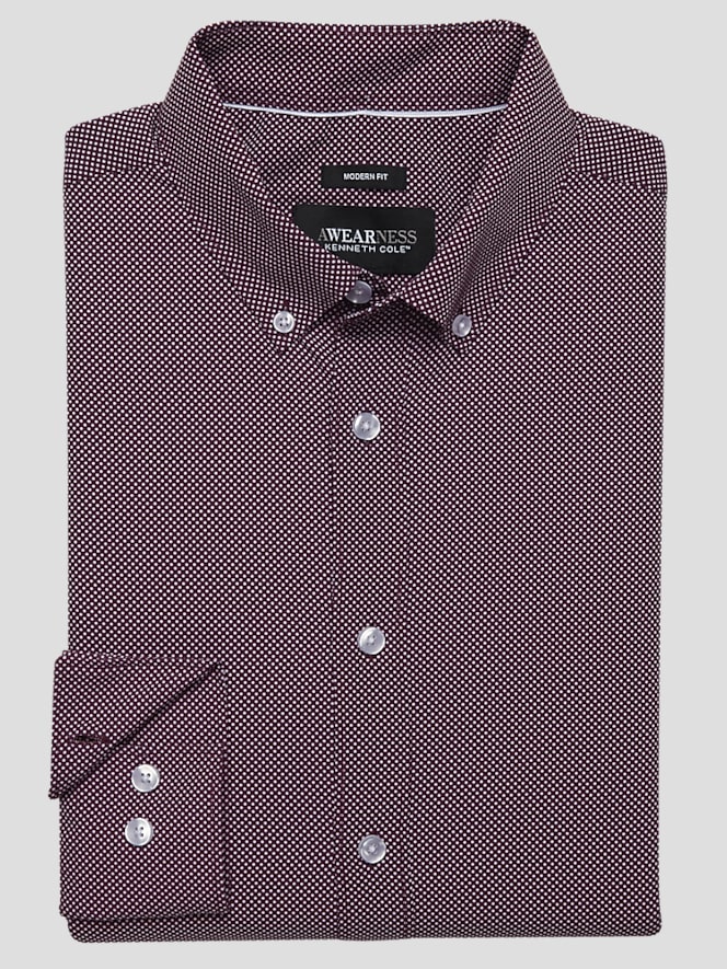 Awearness Kenneth Cole Modern Fit Performance 4-Way Stretch Button Up Shirt