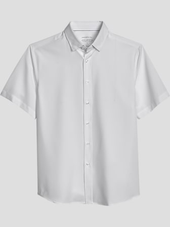 Modern Fit Twill Button Up Shirt