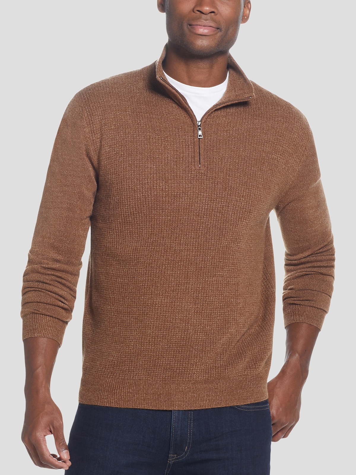 Tan quarter zip sweater store