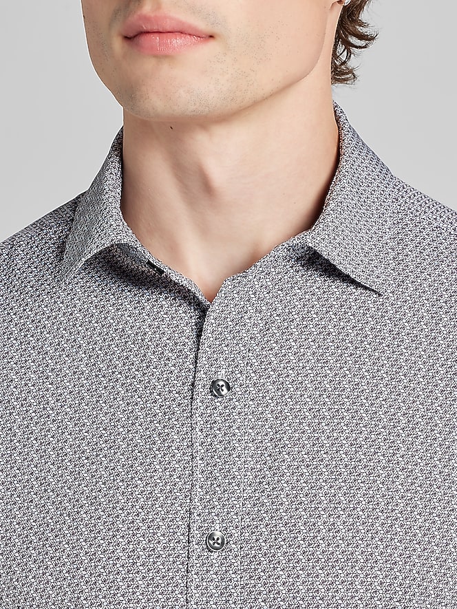 Awearness Kenneth Cole Slim Fit Patterned Button-Up Shirt
