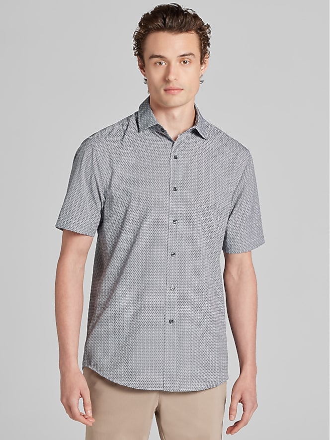 Awearness Kenneth Cole Slim Fit Patterned Button-Up Shirt