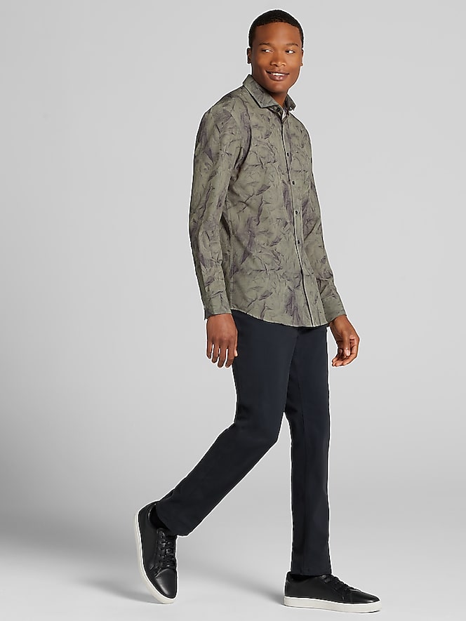 Awearness Kenneth Cole CHILLFLEX Slim Fit 4-Way Stretch Button Up Shirt