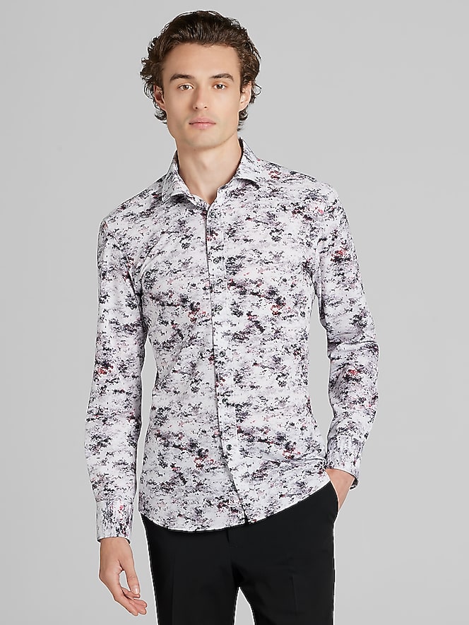 Awearness Kenneth Cole CHILLFLEX Slim Fit 4-Way Stretch Button Up Shirt