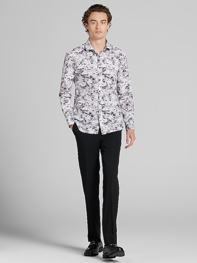 Awearness Kenneth Cole CHILLFLEX Slim Fit 4-Way Stretch Button Up Shirt