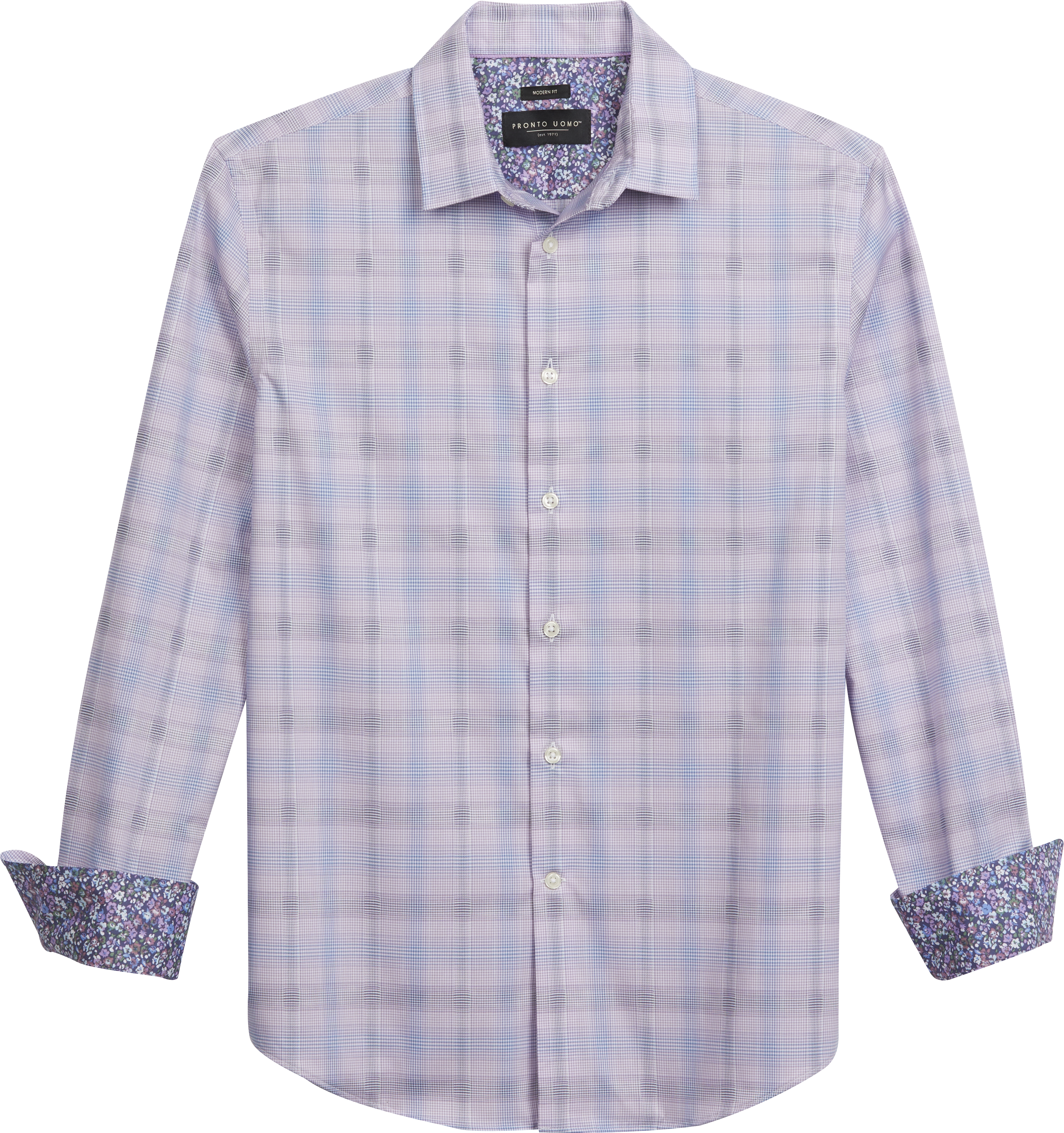 Modern Fit Multi Check Sport Shirt