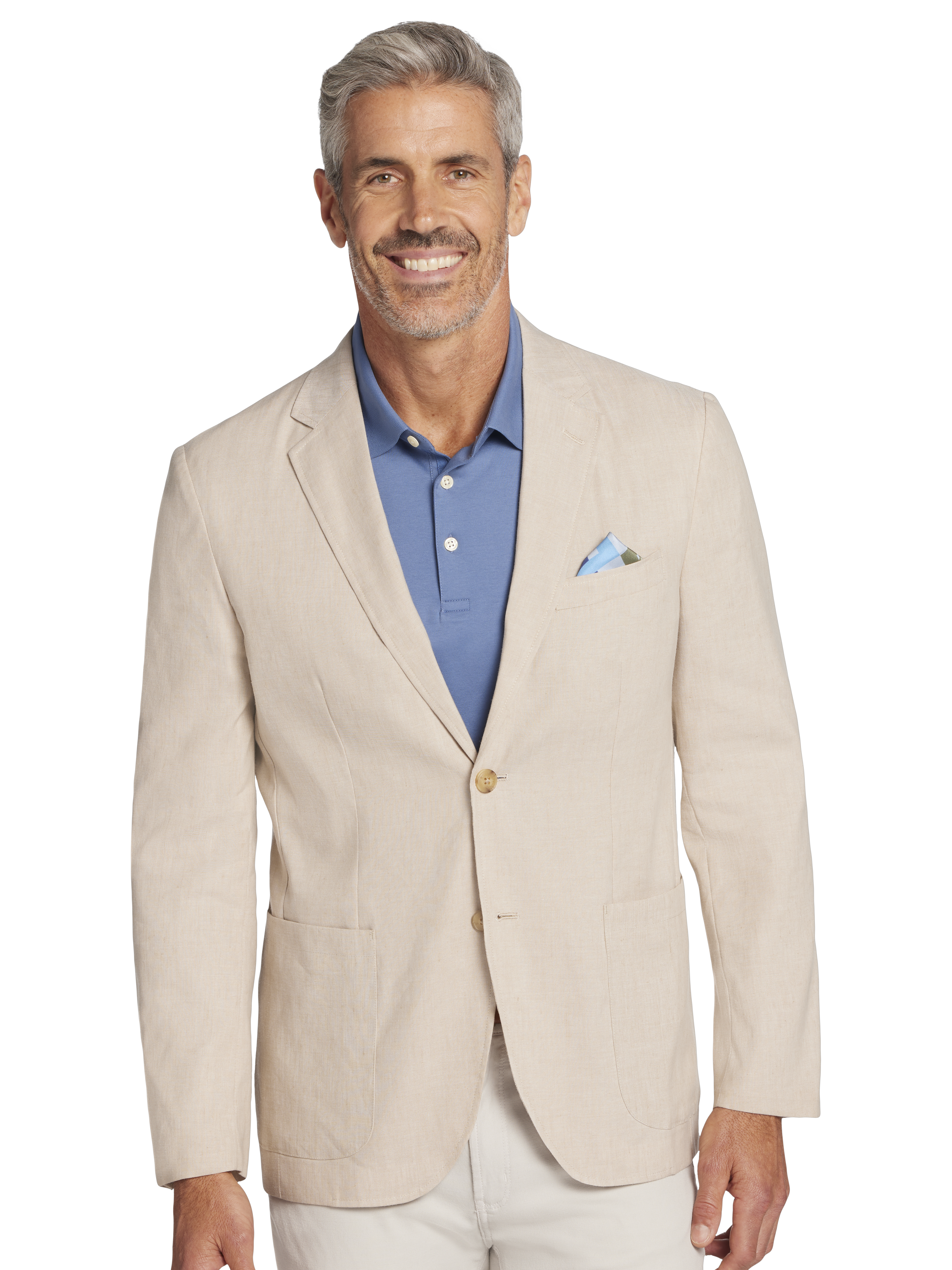 Modern Fit Linen Blend Blazer