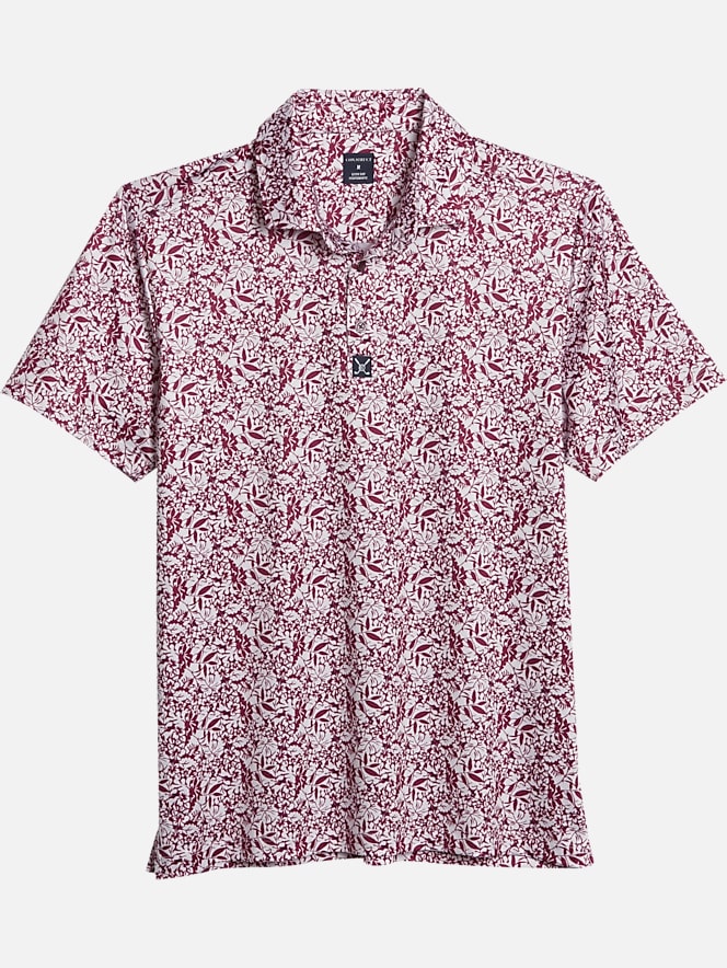 Con.Struct Slim Fit Tropical Print Performance Polo | All Clearance $39 ...