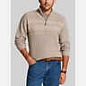 Weatherproof Vintage Textured Zig Zag Yoke Quarter-Zip Pullover