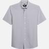 Awearness Kenneth Cole Diamond Tile Performance 4-Way Stretch Short Sleeve Casual Button Up Shirt