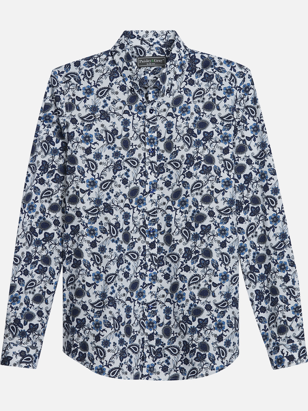 Paisley & Gray Slim Fit Floral Paisley Sport Shirt | All Clearance $39. ...