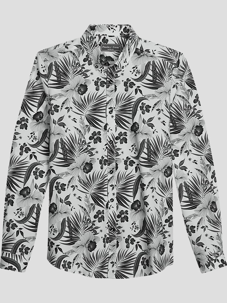 Paisley & Gray Slim Fit Floral Casual Shirt | Men's | Moores Clothing