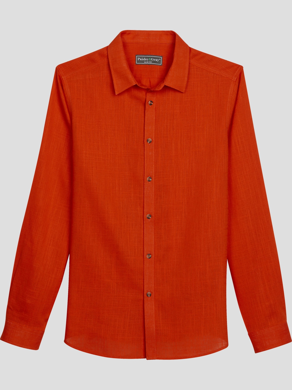 Paisley & Gray Slim Fit Linen Blend Sport Shirt Sport Shirts Men's Wearhouse