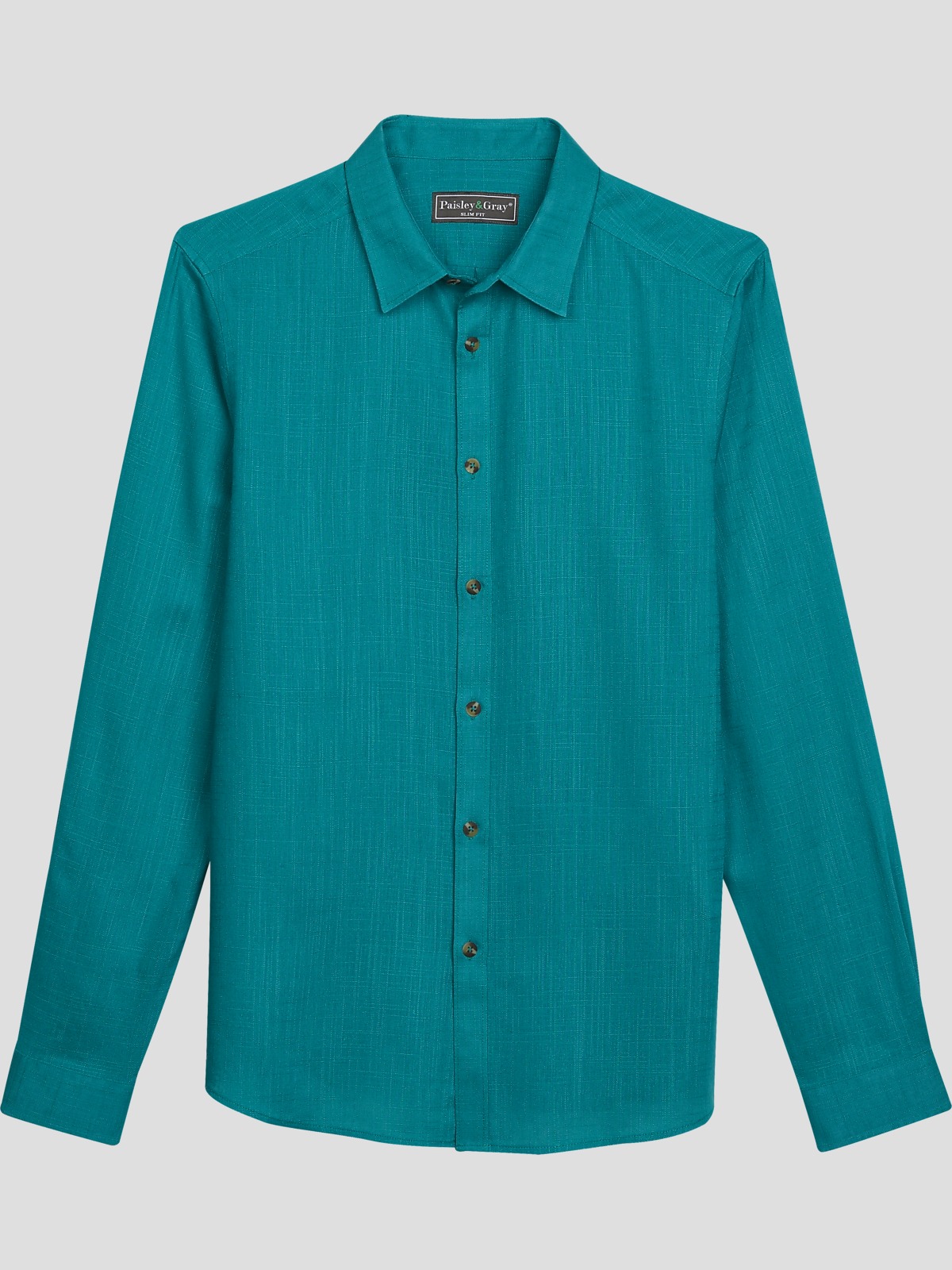 Paisley & Gray Slim Fit Linen Blend Sport Shirt All Clearance Men's