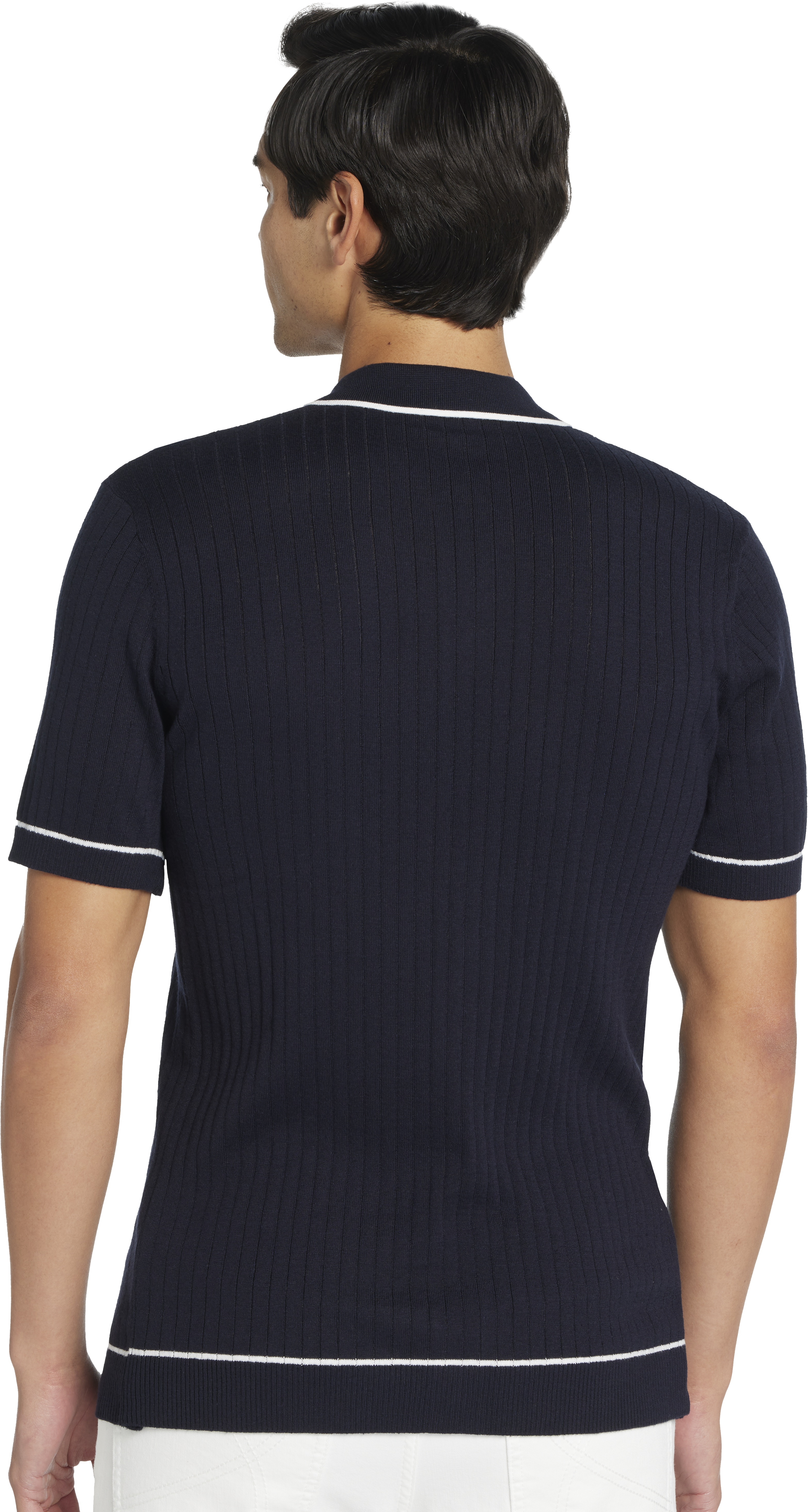 Slim Fit Tipped Knit Polo Shirt
