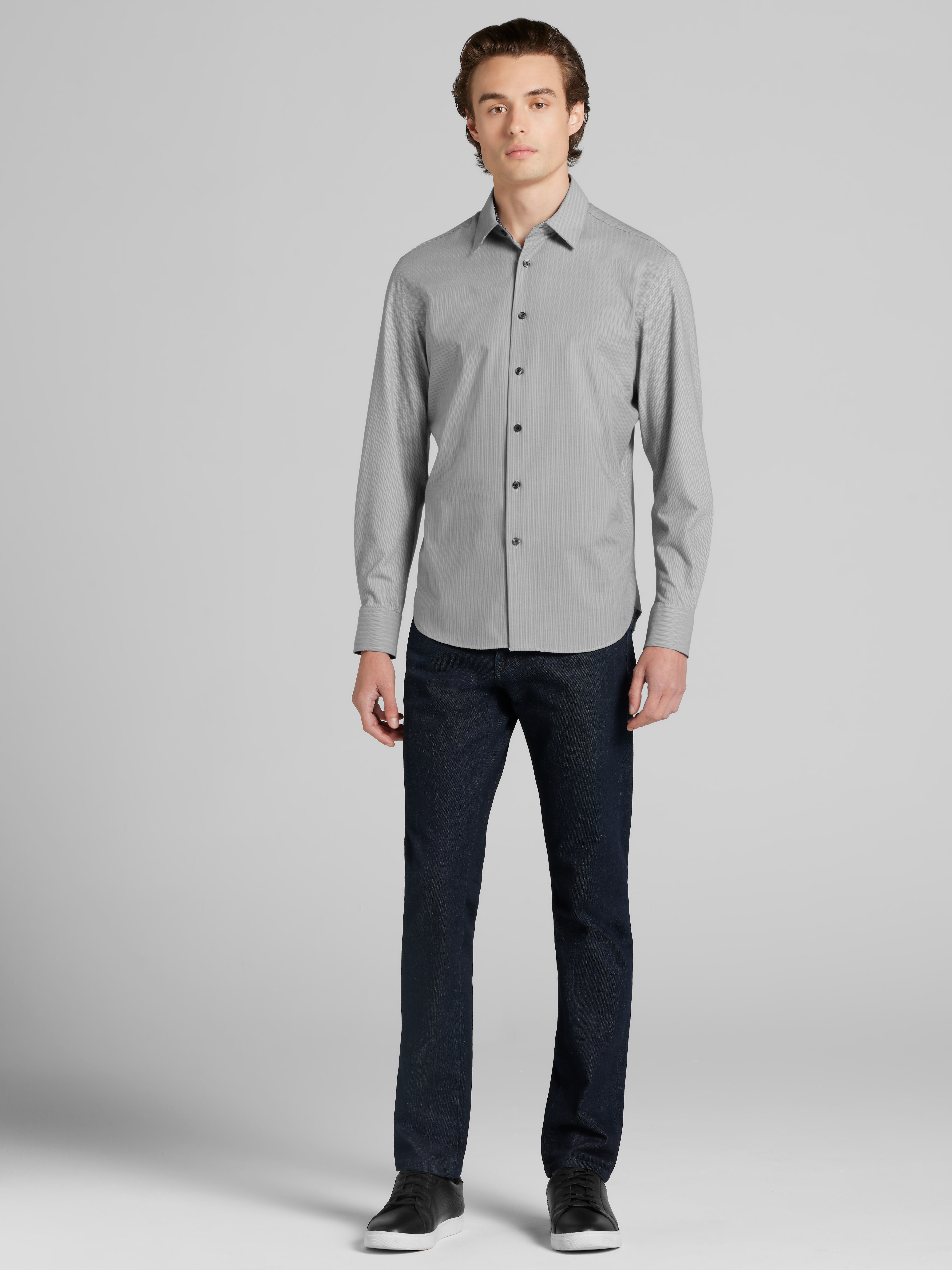 Modern Fit Comfort Stretch Hybrid Button Up Shirt