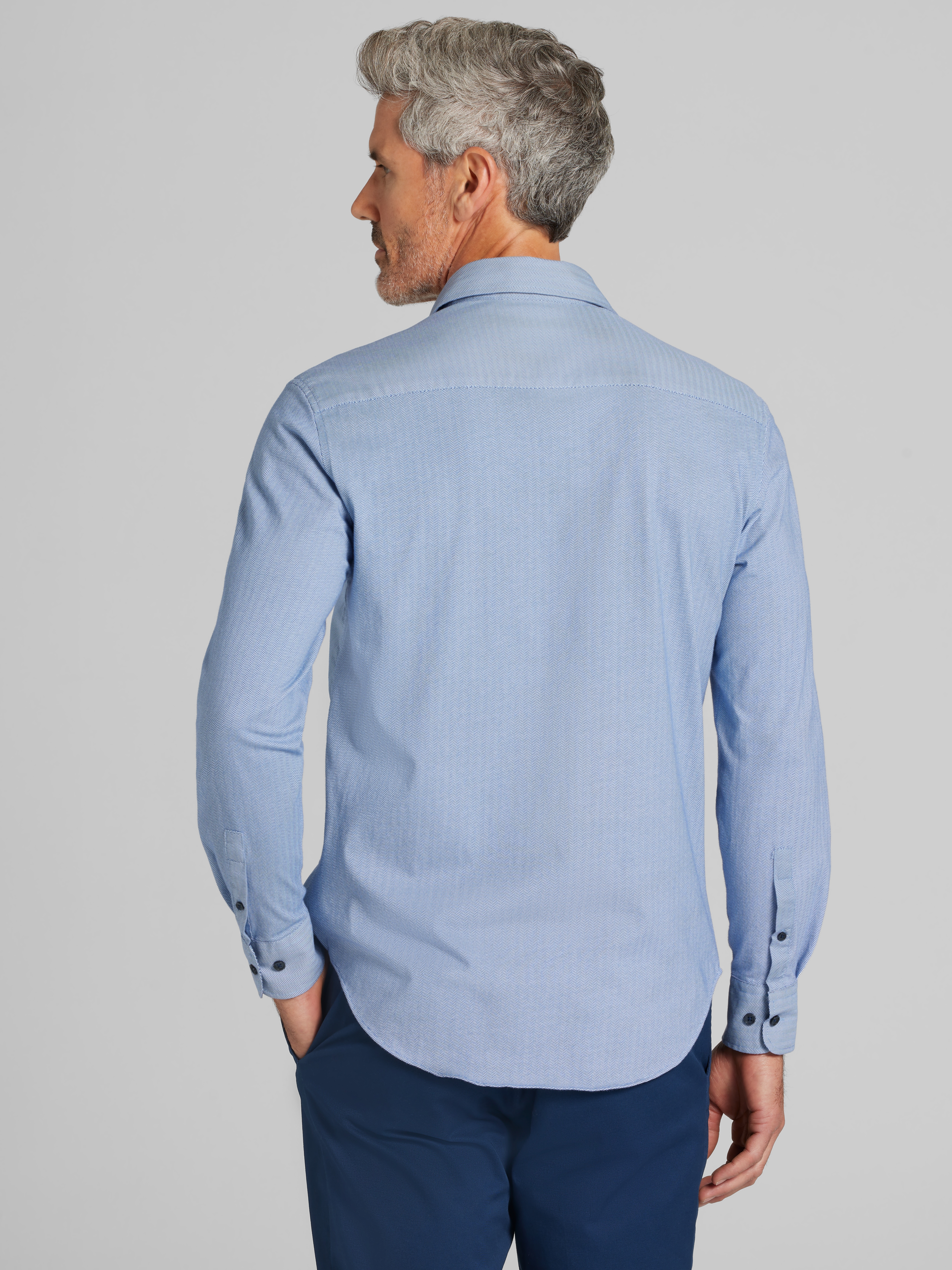 Modern Fit Comfort Stretch Hybrid Button Up Shirt