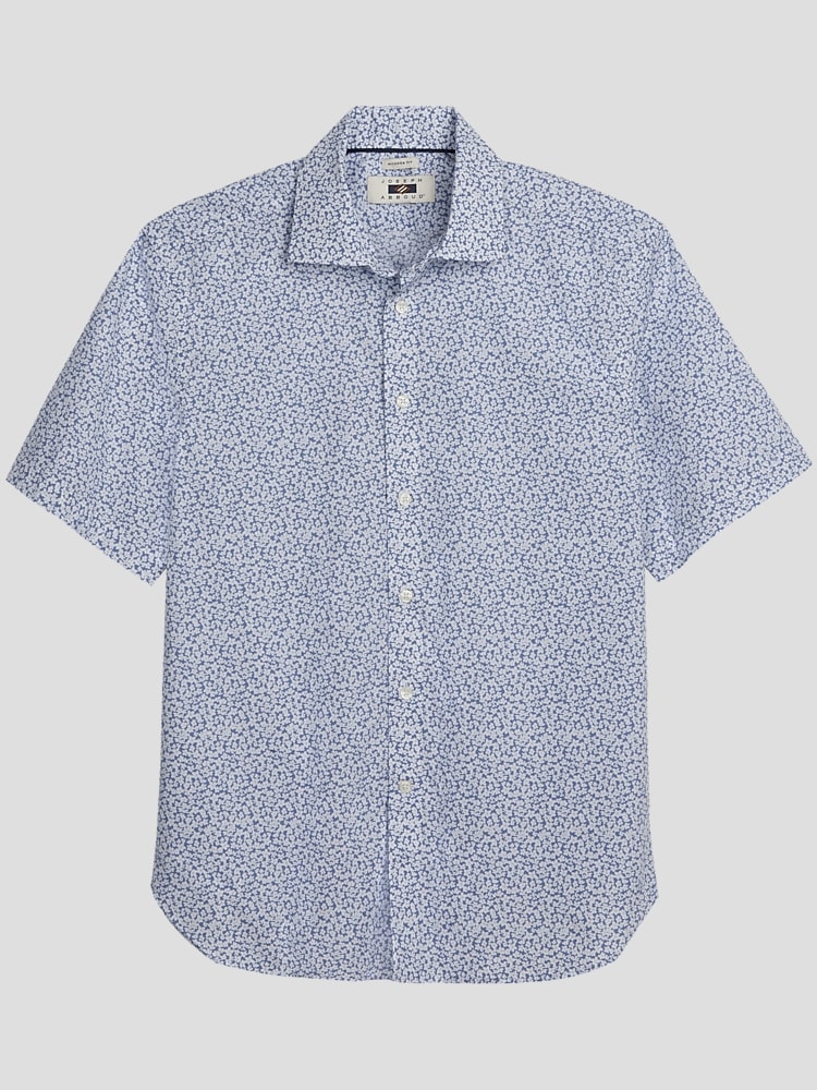 Joseph Abboud Tossed Floral Short Sleeve Button Up Shirt