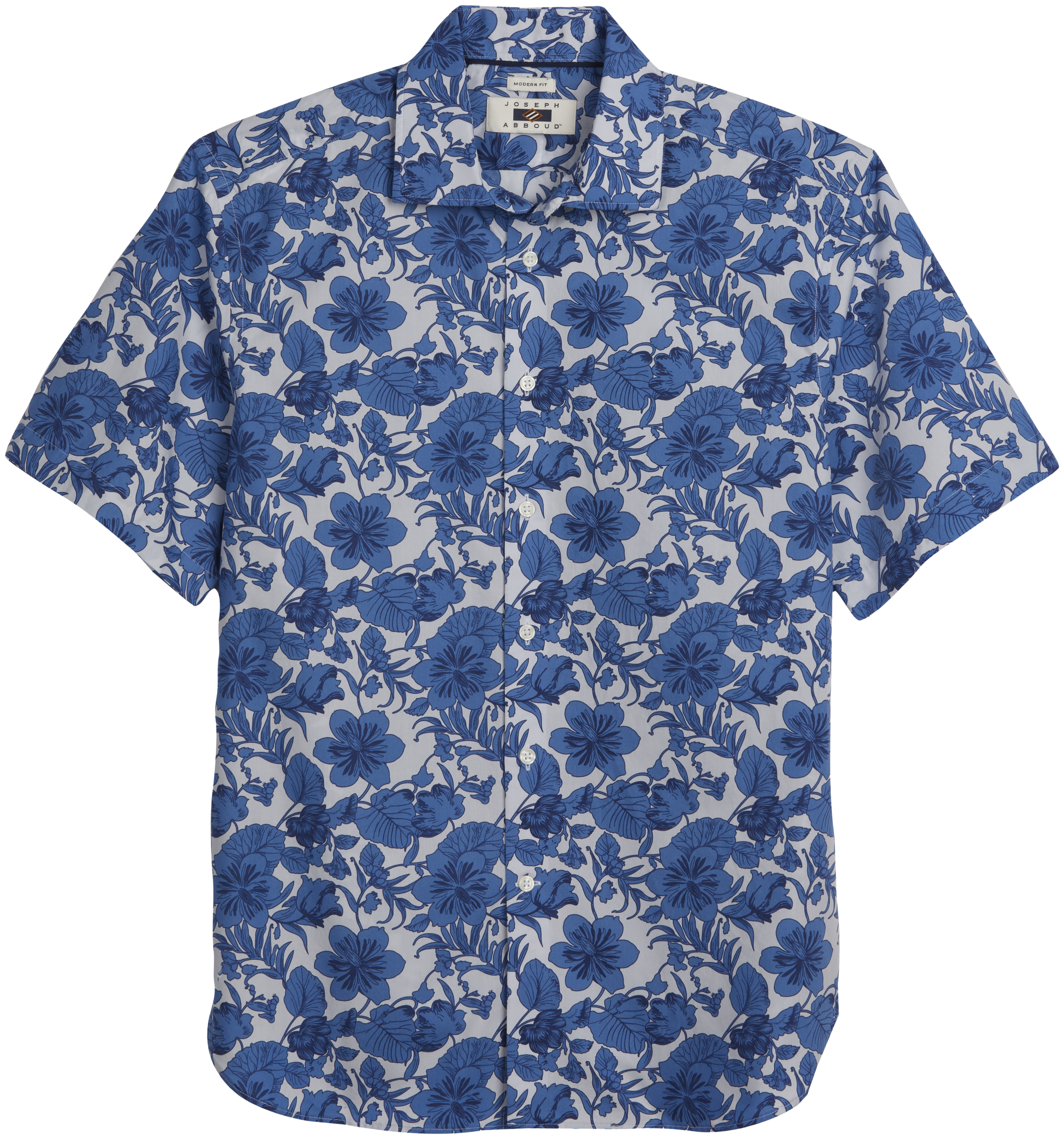 Joseph Abboud Nocturnal Floral Short Sleeve Casual Button Up