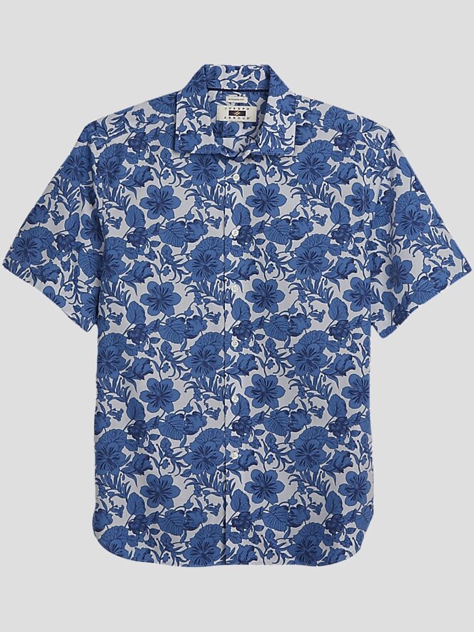 ⭐︎新品⭐︎(6ROKU）<OAS> PILE SHORT SLEEVE SHIRT Joseph Abboud Modern Fit Nocturnal Floral Short Sleeve