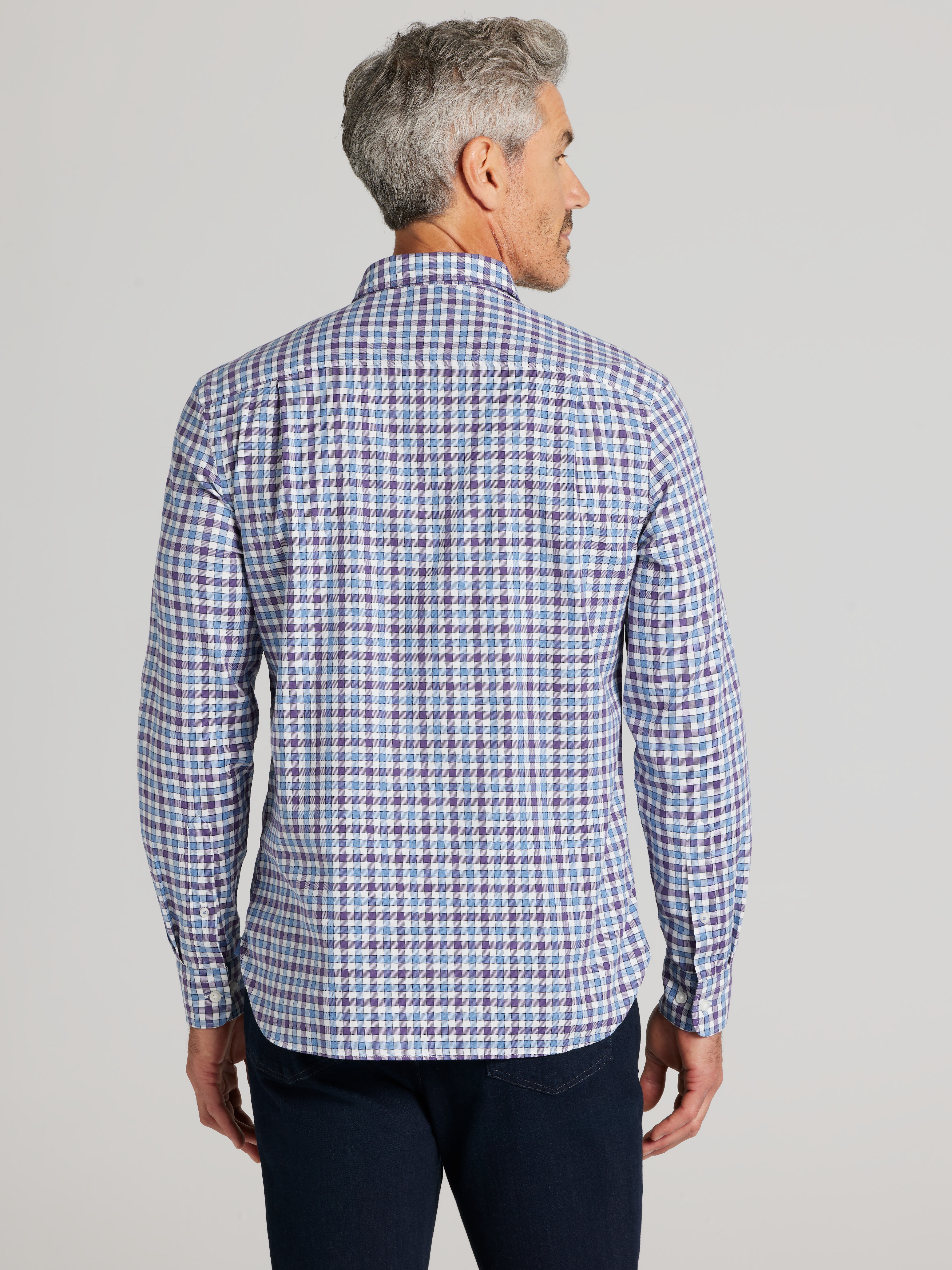 Modern Fit Comfort Stretch Button Up Shirt