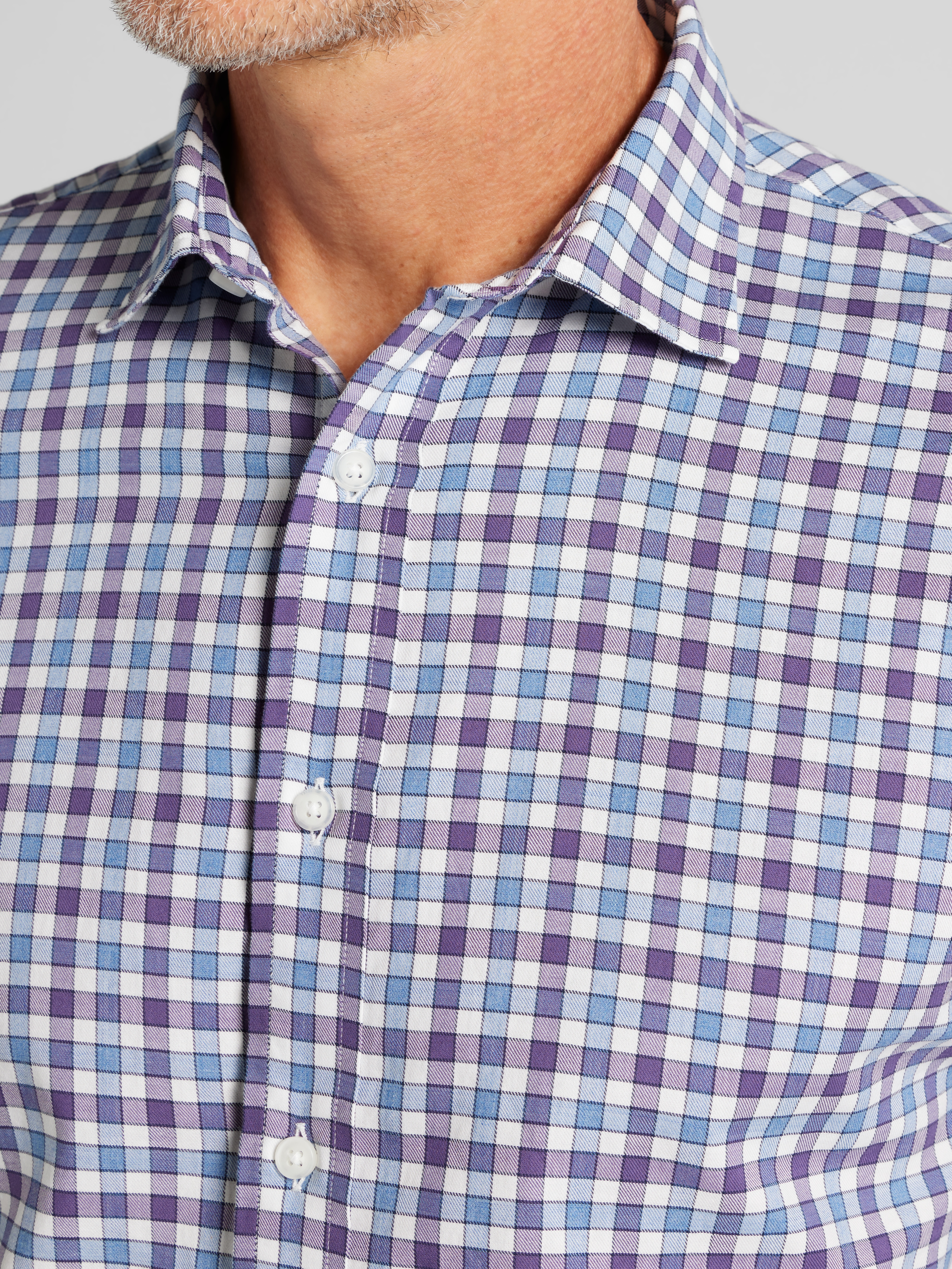 Modern Fit Comfort Stretch Button Up Shirt