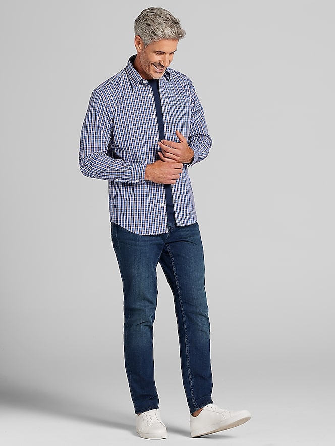 Wilke-Rodriguez Modern Fit Plaid Button Up Shirt