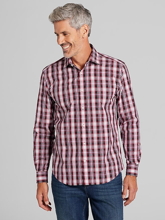 Wilke-Rodriguez Modern Fit Plaid Button Up Shirt